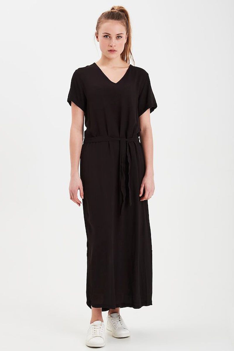 Spiksplinternieuw ICHI zwarte maxi jurk Marrakech 20111459 | Sake Store BB-18